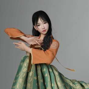 现代古装女人3D模型下载